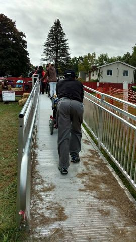wheelchair ramp at Brown's Harvest Farm